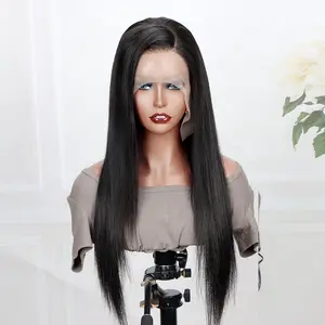 Straight Lace Front Wigs Human Hair 13x4 Transparent HD Lace Front Wigs, 180% Density Indian Virgin Straight Frontal Wigs Human Hair with Baby Hair for Women