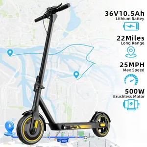 ong Range Commuter V10 Electric Scooter 10'' vacuumTires, 500W Motor 25 MPH Portable Folding Scooter ,20 Miles of Range , Application control adjustment function&cruise control,Daily commuting and children's leisure and entertainment