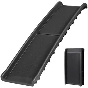 NOVA 62-inch Folding Dog Ramp 150LBS Non-Slip Pet Car Ramp for Truck SUV Doorstep Porch Black