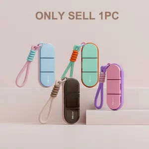 3 Compartment Pill Box, Daily Pill Organizer Am Pm, Portable Travel Case for Vitamins, Fish Oils, Medicines, Supplement Organizer, Ideal for Pockets & Bags