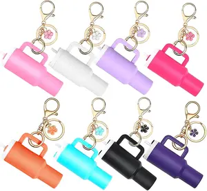 Cute Mini Tumbler Keychain – Small Cup Charm with Lip Balm Holder, Perfect for Keys, Backpacks, Purses and Daily Accessories