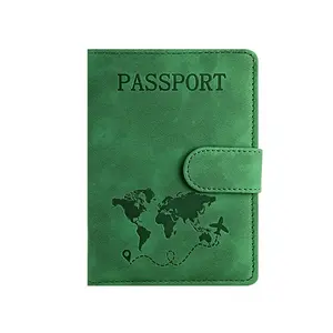 Leather Passport Holder Set, Magnetic Closure Passport Case, Multi-Functional ID Wallet, Durable Leather Material, Secure Storage Solution, Passport Cover