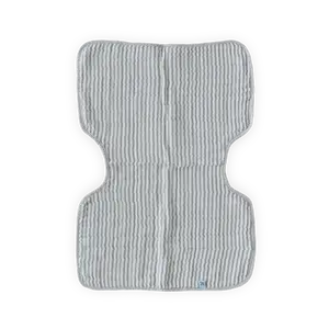 Cotton Muslin Burp Cloth - Grey Stripe