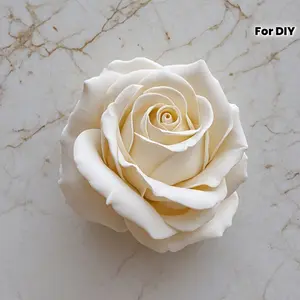 1pc White Rose Silicone Candle Mold -3D Flower Design, Suitable for DIY Candles, Soap, Realistic Flower Patterns, Durable Silicone Mold for Home Decoration and Valentine's Day Handicrafts, Handmade Gifts, Handicraft Enthusiasts