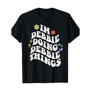 I'M Doing Debbie Things Summer T-Shirt Round Neck 100% T-Shirt Short Sleeve Women Men Family T-Shirt Funny Gift T-Shirt Regular Fit Comfortable Stretch Fabric All-Season Wear T Shirts