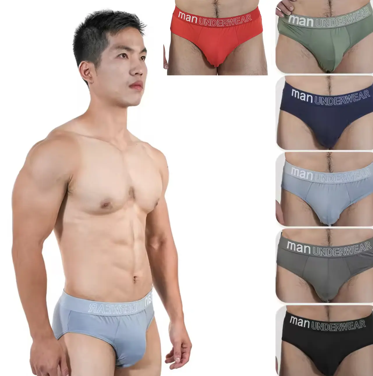 Menswear Men's Cotton Briefs - 6-Pack, Breathable Classic Underwear for Daily Wear