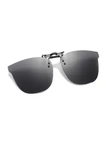 Unisex Cat Eye Decorative Glasses, Frameless Clip-On Sunglasses, Casual Style Random Print Design, PC Material, All-Season Wear