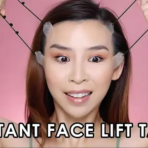 Instant Face Lift Tape - 40 Pieces Set for Firming Lifting & Sculpting - Soft Skin Safe Material - Youthful Radiant Look - No Skin Irritation - Gentle Facial Care Tool