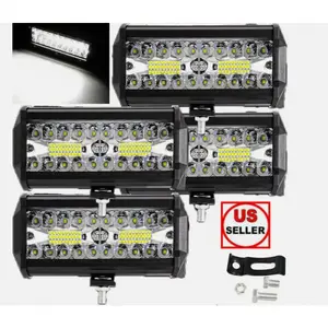 7inch Work Light Bar Flood Spot Pod Offroad Fog Driving Truck