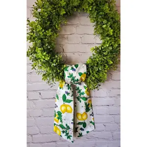 Handmade Lemon Wreath Sash: Summer Kitchen Decor