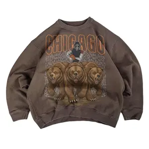Retro Chicago Football Sweatshirt, Vintage Bears 90s Crewneck, Old School Game Day Football Sweater