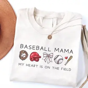Baseball Mama T-shirt For Game Day, Baseball Mom T-Shirt, Baseball Tee For Mother's Day Gift