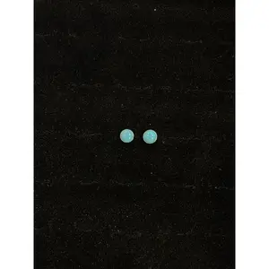 Medium Turquoise Stone Stud Earrings