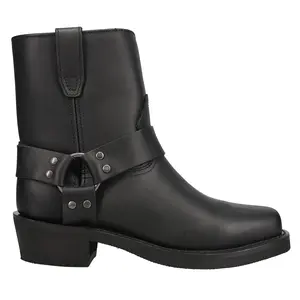 Dingo Boots Mens Rev Up Motorcycle Casual Boots Ankle - Black