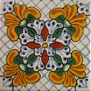 TalaMex Blossom Talavera Mexican Tile