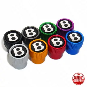 4pcs Gearwheel Style Universal Fit Bentley Car Wheels Tire Air Valve Caps Stem Dust Cover 8 Colors