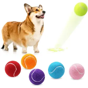 6 Pack Small Tennis Balls, 2 inch Tennis Balls for Dogs,Colorful Easy Catching Pet Playing Ball (Multicolor, 6 Pack)