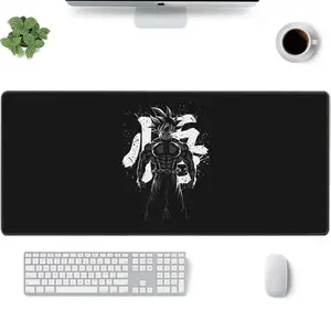 [Sale Up To 50%] Goku Black White Desk Mat DBAnime Mouse Pad