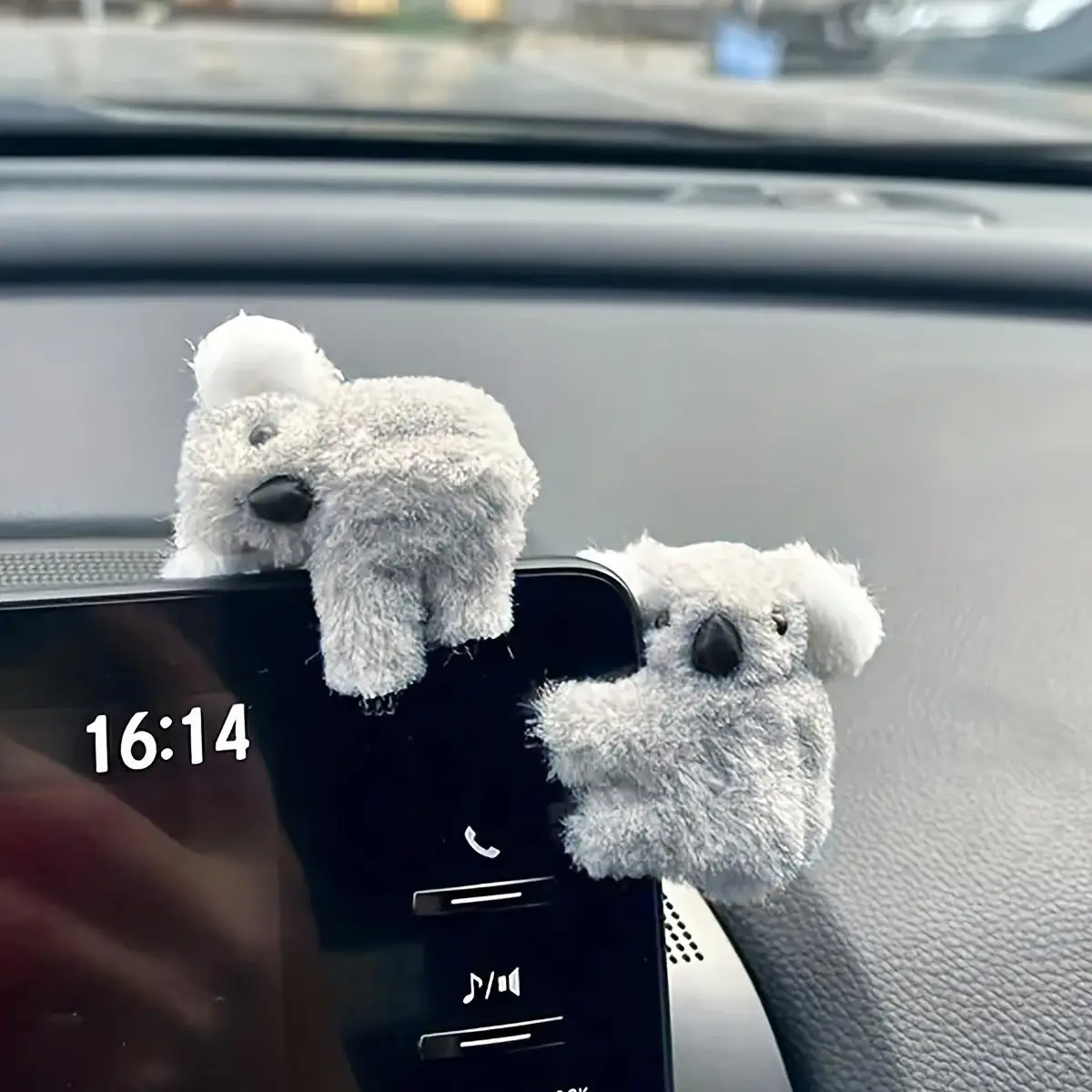Cute Koala Design Car Ornament, 2 Counts Durable Car Dashboard Decoration, Car Interior Decoration Accessories for Women & Men, Car Accessories