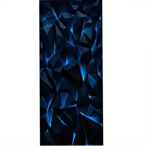 2-Pack High-Quality Waterproof Scratch-Resistant Car B Pillar Stickers, 3D Crystal Design, Blue Light Effect, Durable Vinyl Decals, Universal Car Sticker, Trim Decoration Sticker