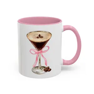 Espresso Martini  PERSONALIZED NAME Colorful Mug Pink , 11oz