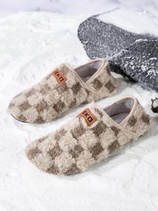 unisex indoor sport shoes, comfortable warm cotton slippers, anti-slip rubber sole, slip-on yoga fitness sneakers for all seasons, footwear