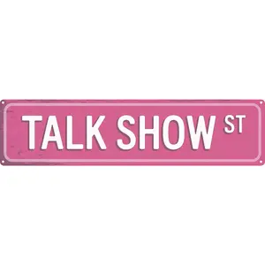 Talk Show St Funny Rustic Pink Wall Metal Tin Signs Decor 4x16 in