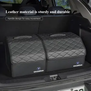 Car Trunk Organizer Box Foldable Storage Bin Leather Suitcase For Changan CS75 Eapo CS755 UNI-V X7 X5 Plus CS95 CS35 CS85 UNI-T UNI-Z UNI-K RAETON CC F75