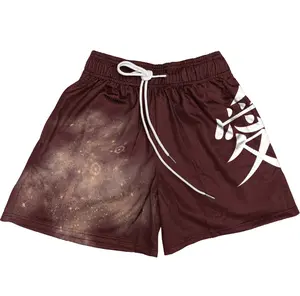 Naruto Legendary Gaara Sand Gym Shorts Workout Sport Knee Pants with Pockets