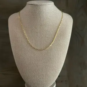 18” 18k Gold Plated over Sterling Silver Dainty Paperclip adjustable chain