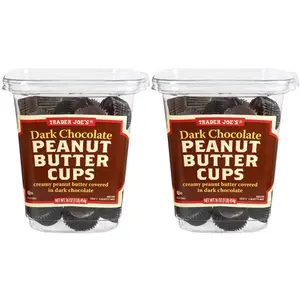 Trader Joe's Dark Chocolate Peanut Butter Cups, 16 oz. - 2 Pack