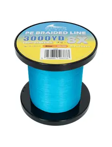 BLUEWING Braided Fishing Line 8 Strands, 3000yd 15-80LB PE Braid Fishing Lines Thin Diameter & Abrasion Resistant Fishing String for Saltwater Fishing