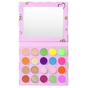 KimChi Chic Beauty KIMCHI X TRIXIE BFF4EVR MVPalette - Assorted Colorful Eyeshadow in Pink Case with Clear Window