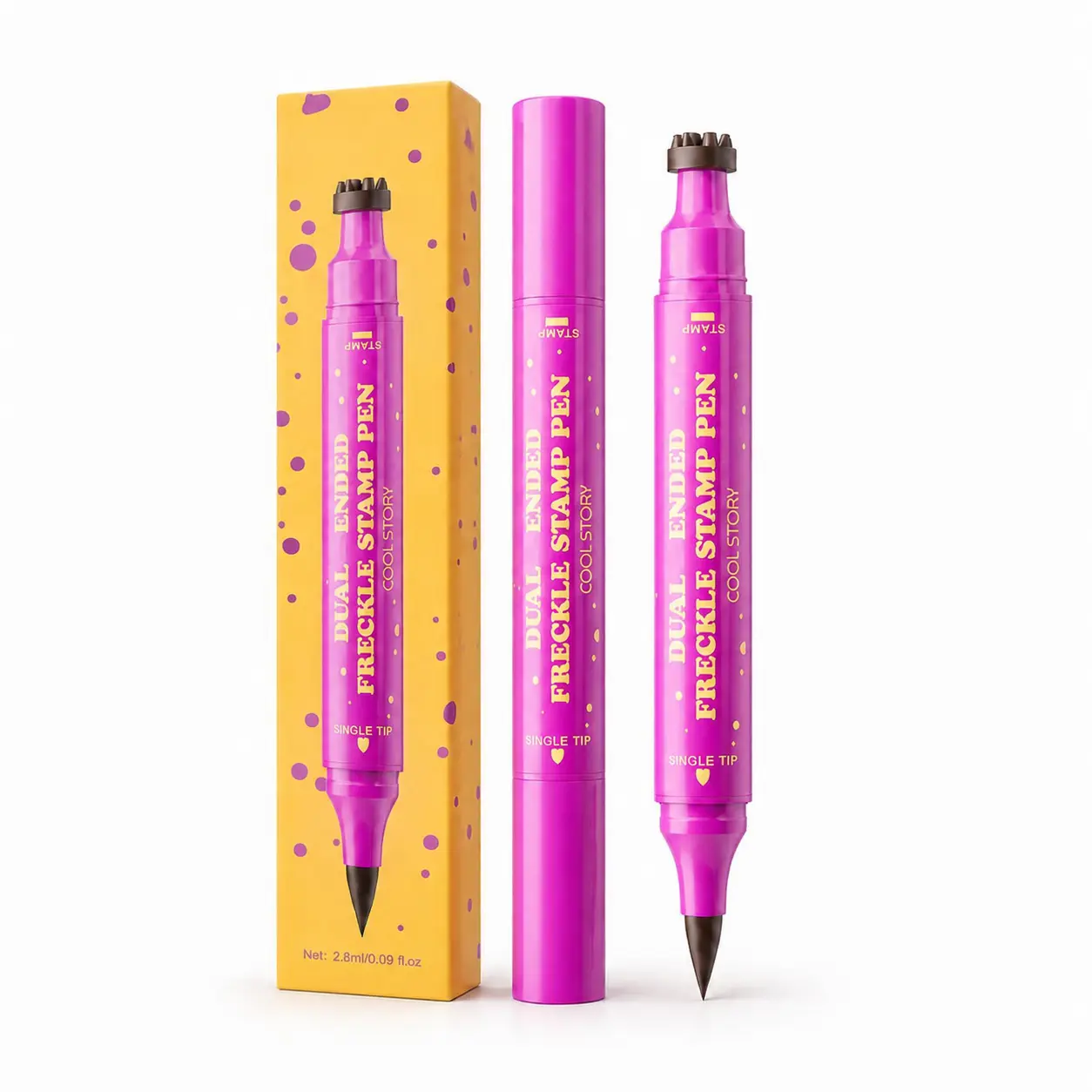 Waterproof Freckles Pen: Faux Freckle Stamp and Fine Tip Eyeliner for Realistic, Long-Lasting Freckles and Effortless Makeup, Perfect for Daily Wear and Cosplay, summervibes