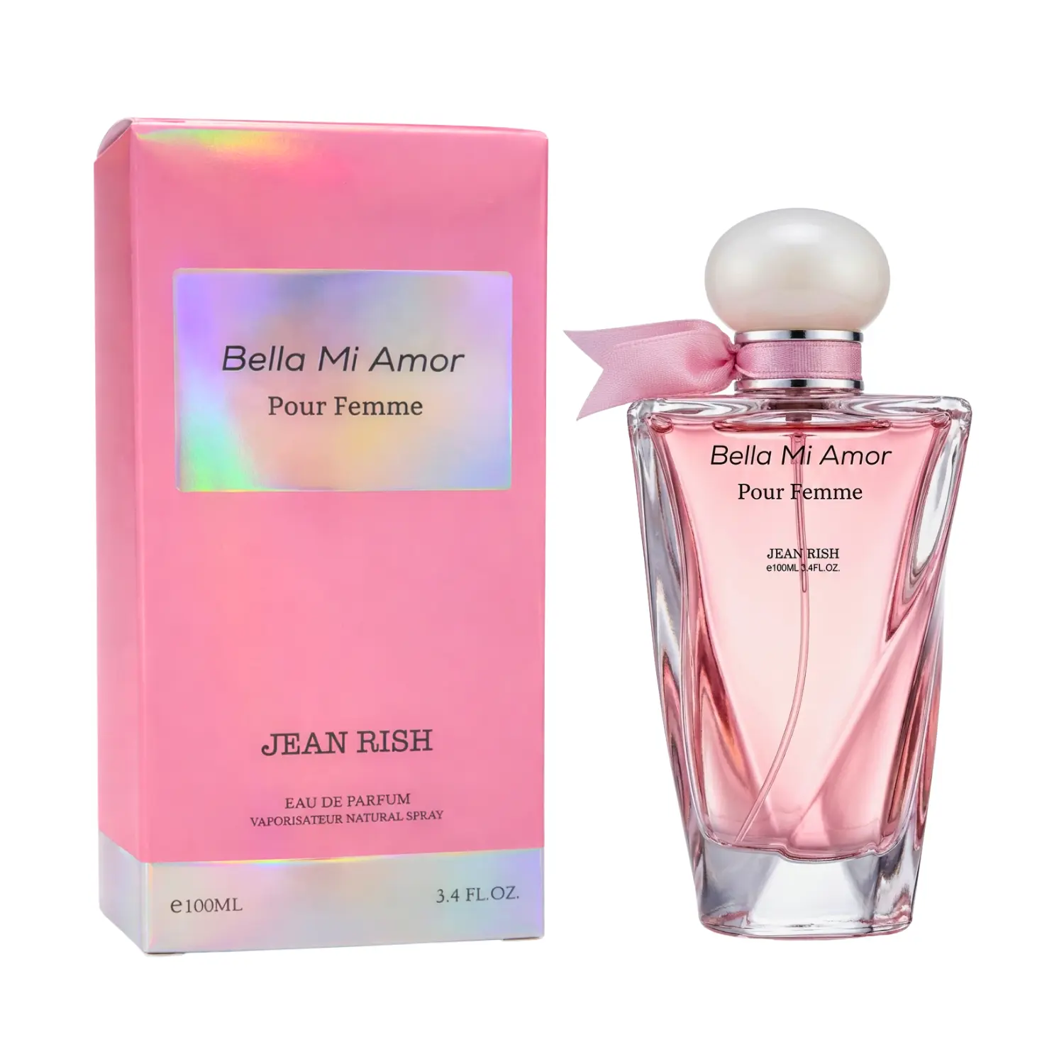Bella Mi Amor, Women Perfume, Eau De Parfum (3.4 Fl Oz / 100ml) with Lychee, Jasmine, Hibiscus, Vanilla, Musk, Long Lasting and Luxury Fragrance, Made in USA