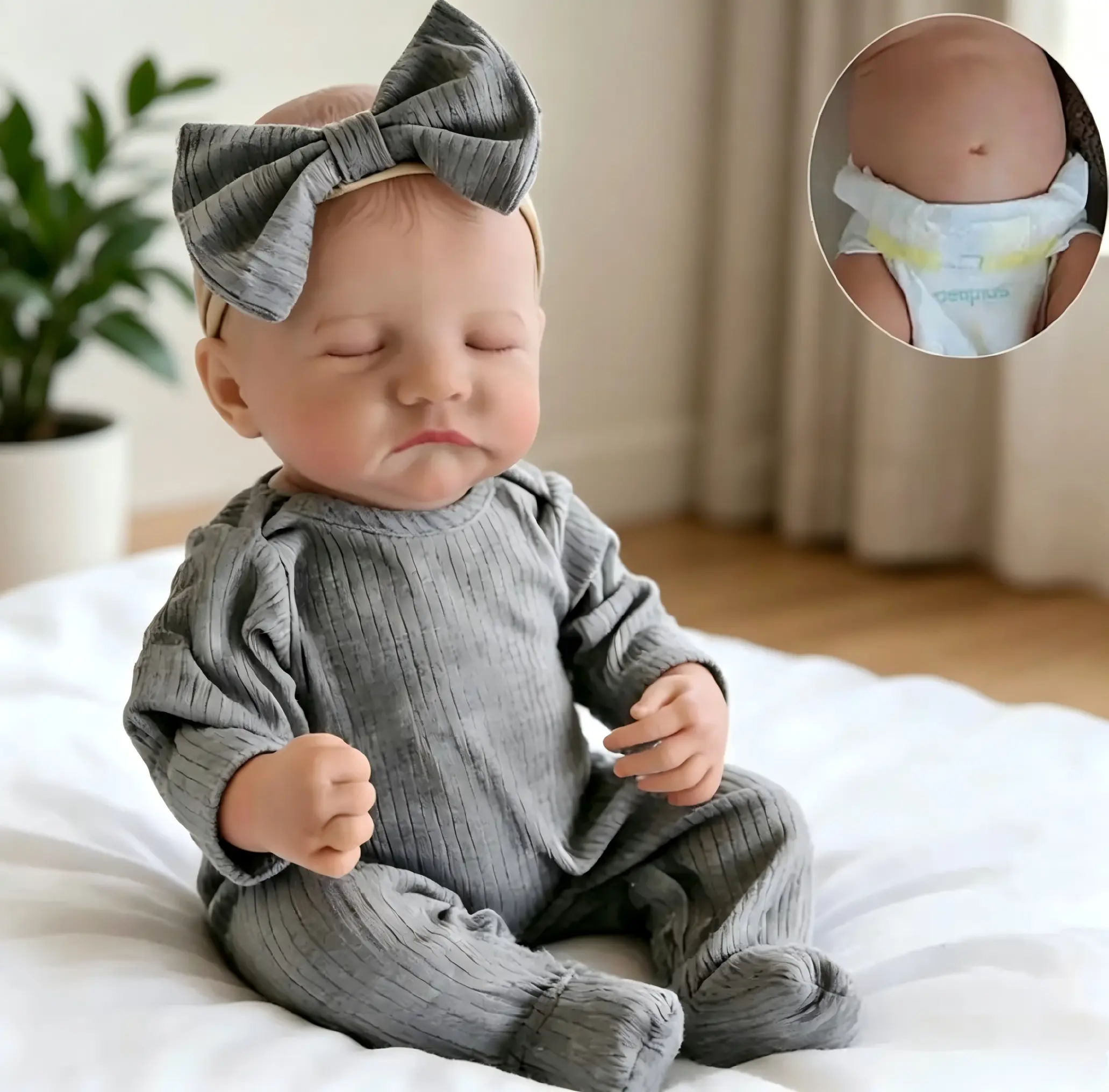 Reborn Baby Dolls Girl Full Body Vinyl 19 Inch LEVI Realistic Reborn Waterproof Baby Dolls That Look Real Life Like Newborn Whole Body Full vinyl Babys Girl Doll