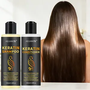 Keratin Shampoo and Hair Care Set (100ML+100ML), Deep Cleaning, Dandruff Removal, Oil Control, Rosemary, Tea Tree, Moisturizing Ends