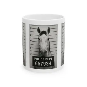 Humorous Horse Mug, Funny Gift for Coworkers, Unique Coffee Cup, Equestrian Lover Present, Novelty Drinkware