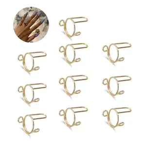 Removable nail rings, stylish nail rings, nail art accessories for women and girls, manicure and pedicure tools