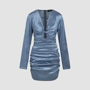 Cider [size 2-10] Satin V-neck Floral Mini Dress SwimWeek