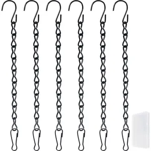 Hanging Chains for Hanging Planter Basket Bird Feeder Lanterns Ornaments Wind Chimes Billboards DIY Crafts (9.5 inch 6 count)