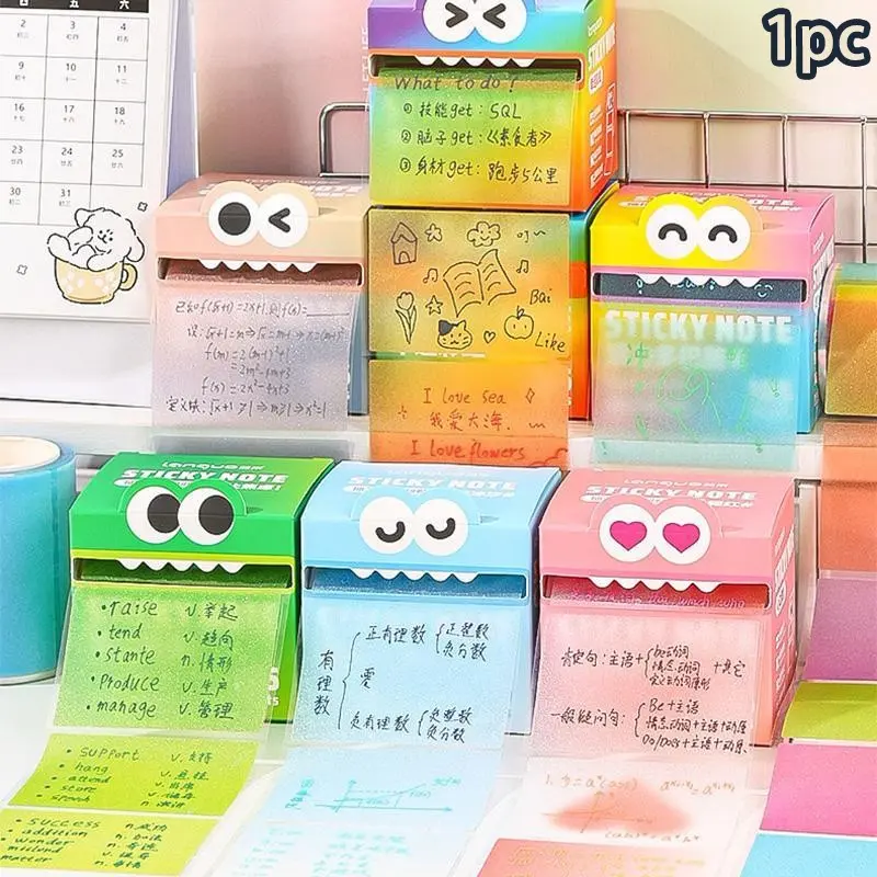 105pcs/Box Pull-Out Adhesive Notes, Sticky Notes Set, 6 Colors, Oblong Shape, Paper Material, Ideal for Handwriting, Study, Office, Home Daily Use, Colorful, Sticky Labels