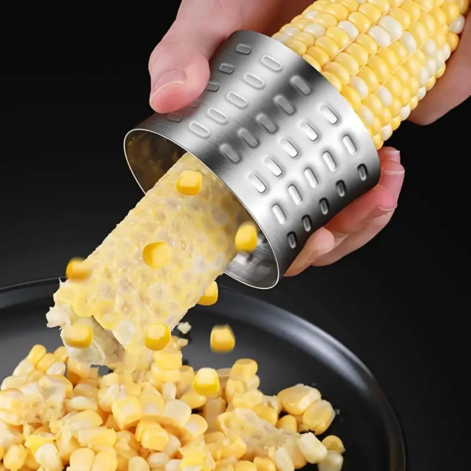 Kitchen Gadgets Stainless Steel Corn Peeler, 1 Count Reusable Corn Stripper, Multifunctional Corn Cob Remover Tool, Kitchen Accessories for Home Use,