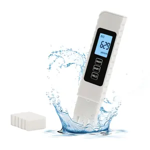 Portable 4-in-1 Digital TDS Water Tester, with EC & Temperature Readings, Accurate 0-9990 PPM for Drinking Water, Aquariums, Compact Travel-Friendly User-Friendly Design