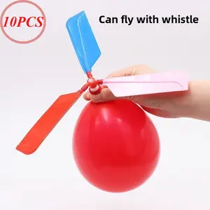 10pcs/30pcs Random Color Children's Balloons, Helicopters, and UFOs - Science Experiments, Stress Relief, Creative Technology Projects for Boys and Girls, Creative UFOs That Make Sounds