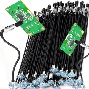 Metal Magnetic Crocodile Clip Rod, Gator Clips, Durable Rubber Coated, Non-Damaging, Ideal for Holding Items Securely, Perfect for Home and Office Use