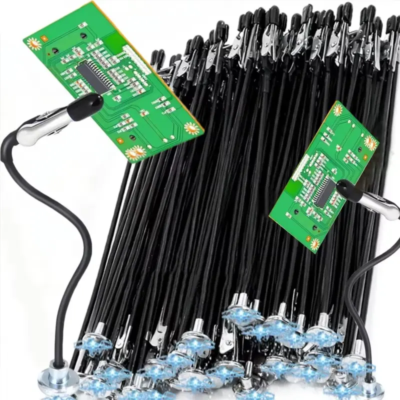 Metal Magnetic Crocodile Clip Rod, Gator Clips, Magnetic Functionality, Durable Rubber Coated, Non-Damaging, Ideal for Holding Items Securely, Perfect for Home and Office Use