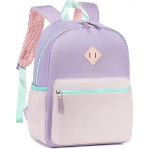 Z-CPB16   Kindergarten Backpack for Girls Preschool Backpacks School Bookbag for Kids 4-8(Pink and Purple)