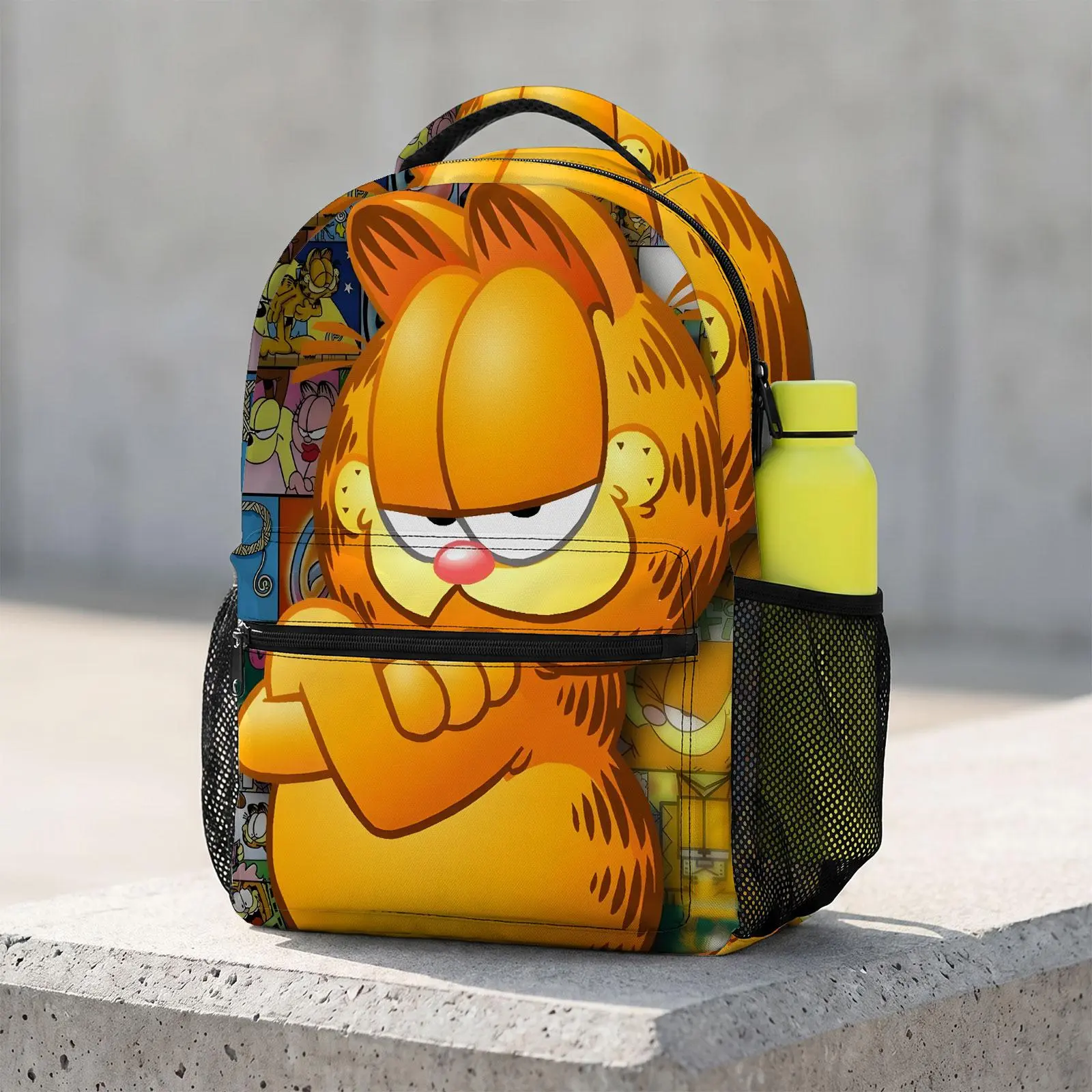 Garfield Cute Cartoon School Backpack for Teen Girls | Aesthetic Print Bookbag for Kids & Students | Large Capacity Casual Daypack