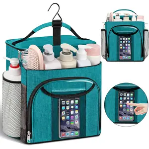 Large Capacity Portable Shower Caddy Dorm for College Essentials, Separate Compartment Hanging Toiletry Bag for College Student Camping Gym Travel Essentials